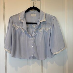 Urban Outfitters Baby Blue Crop Top